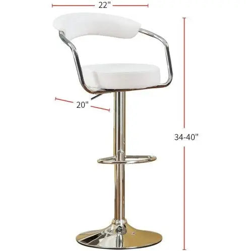White Swivel Counter Height Bar Stools 2-Piece  Warm Home View