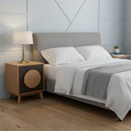 Oak Solid Wood Nightstand - Brown Solid Wood - Set of 2  Warm Home View