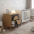 Oak Solid Wood Nightstand - Brown Solid Wood - Set of 2  Warm Home View