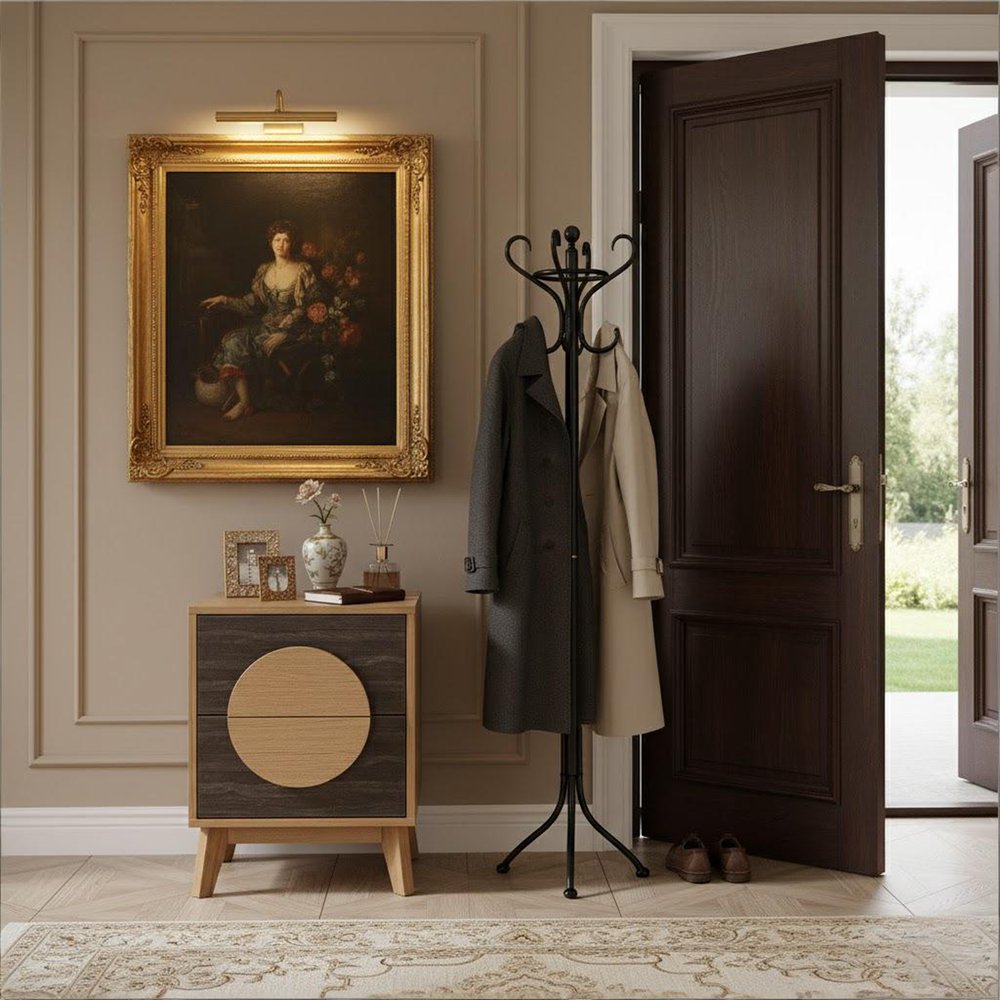 Oak Solid Wood Nightstand - Brown Solid Wood - Set of 2  Warm Home View