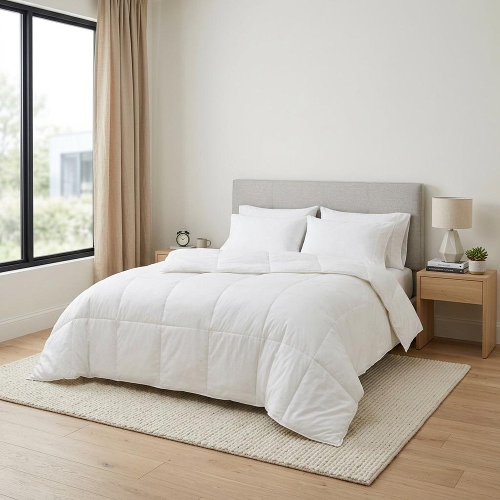 White King Cotton Washable Microfiber Down Alternative Comforter  Warm Home View