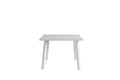 39" White Aluminum Square Outdoor Dining Table  Warm Home View