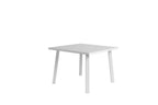 39" White Aluminum Square Outdoor Dining Table  Warm Home View