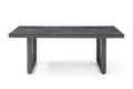 79" Dark Gray Ceramic Steel and Aluminum Outdoor Dining Table  Warm Home View