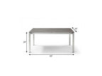 63" Dark Gray and Silver Ceramic Glass and Stainless Steel Outdoor Dining Table  Warm Home View