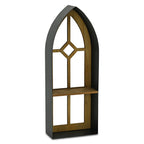 9" Black Metal Wall Mounted Accent Shelf  Warm Home View