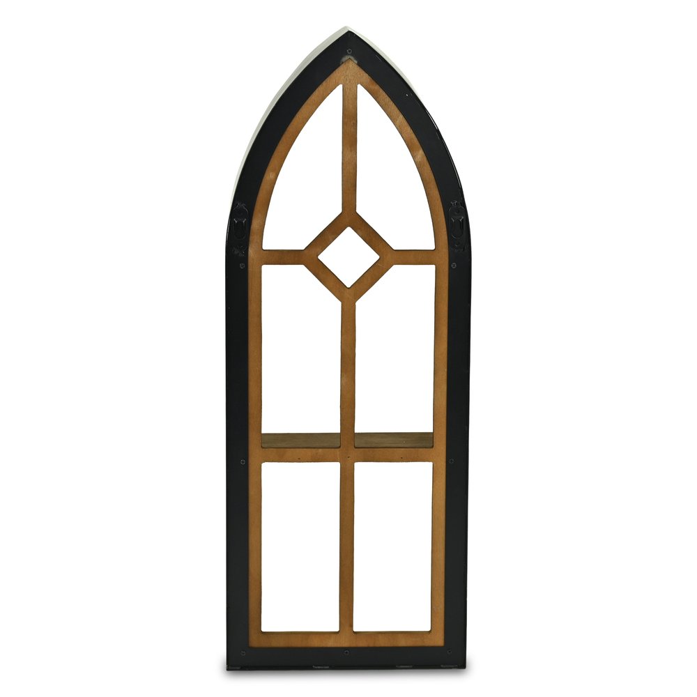 9" Black Metal Wall Mounted Accent Shelf  Warm Home View