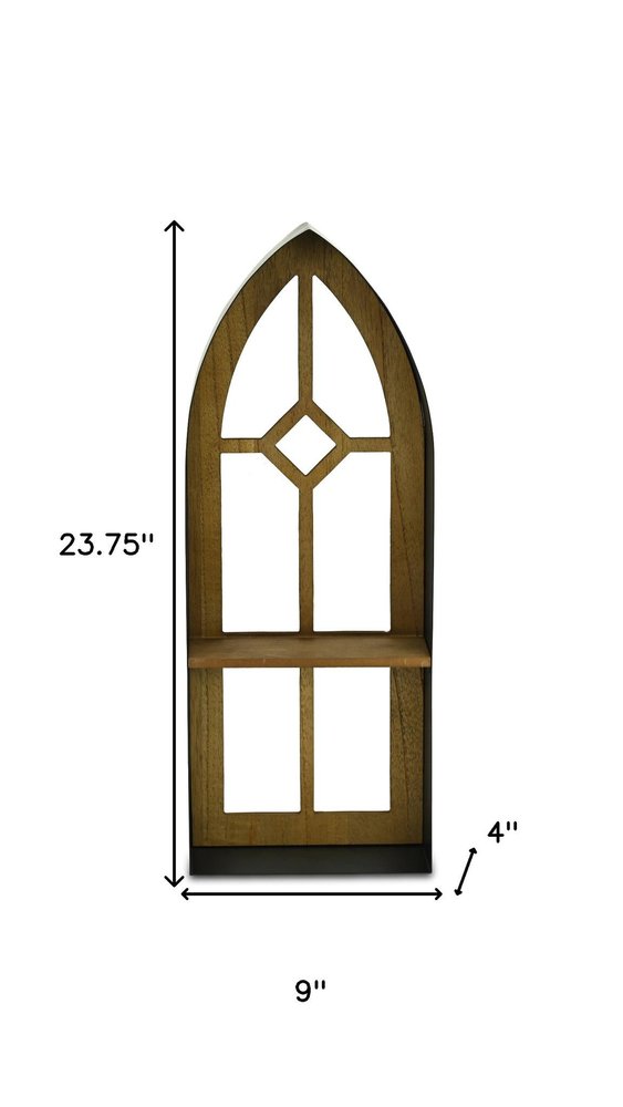 9" Black Metal Wall Mounted Accent Shelf  Warm Home View