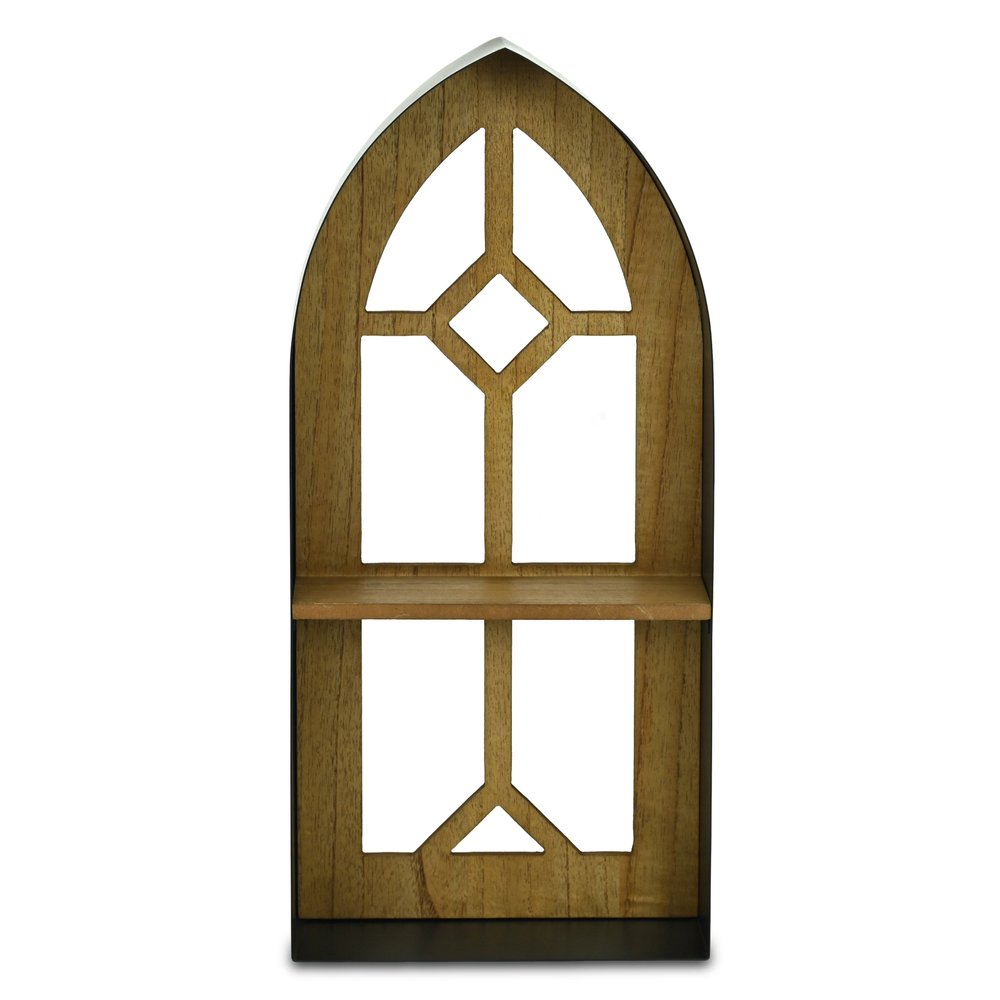 9" Black Metal Wall Mounted Accent Shelf  Warm Home View