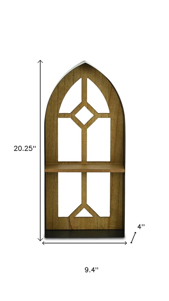 9" Black Metal Wall Mounted Accent Shelf  Warm Home View