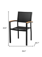 Nine Piece Brown and Black Solid Wood Dining Set with Eight Chairs  Warm Home View