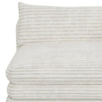 81" White Corduroy Lounge Chair  Warm Home View