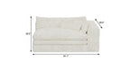 81" White Corduroy Lounge Chair  Warm Home View