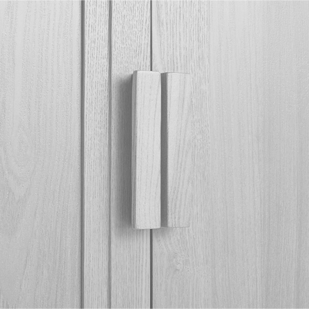 Set Of Two White Wood Corner Accent Cabinet With Two Doors  Warm Home View