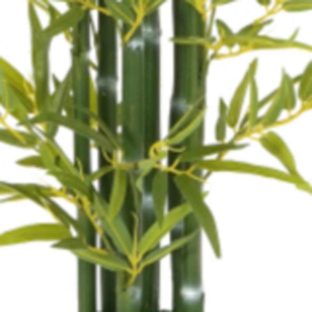 Set of Two 61" Green Artificial Bamboo Tree In Cylindrical Black Pot  Warm Home View