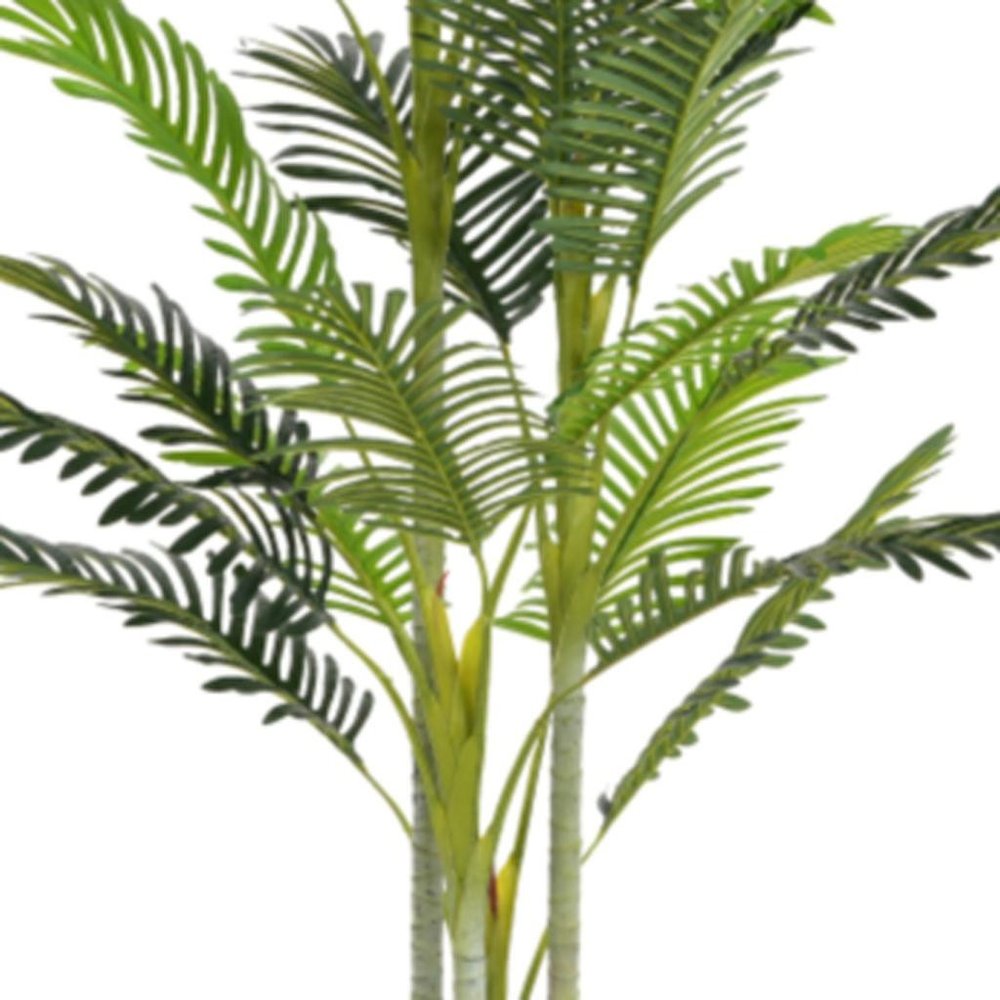Set of Two 79" Green Artificial Palm Tree In Cylindrical Black Pot  Warm Home View
