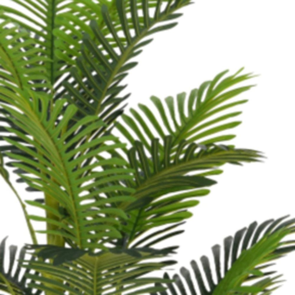 Set of Two 61" Green Artificial Palm Tree In Cylindrical Black Pot  Warm Home View