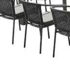 13 Piece Natural and Black Solid Wood Dining Set with Twelve Chairs  Warm Home View