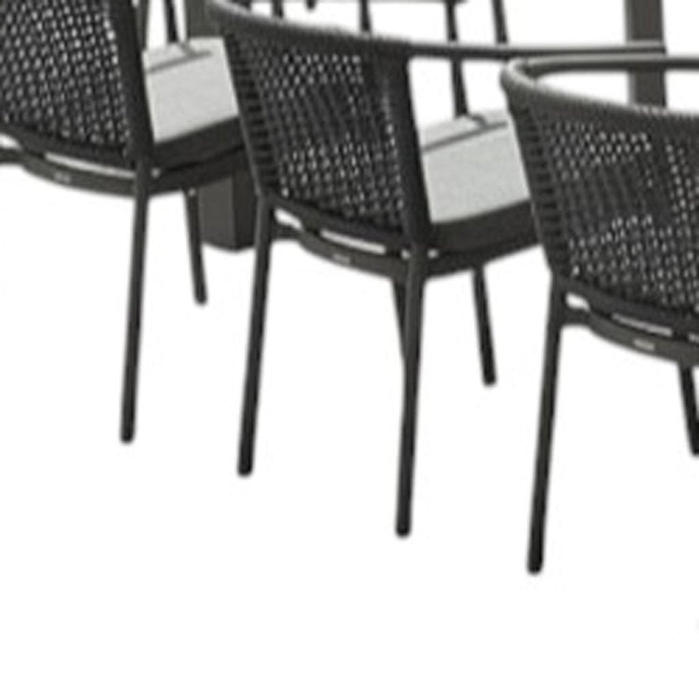 13 Piece Natural and Black Solid Wood Dining Set with Twelve Chairs  Warm Home View