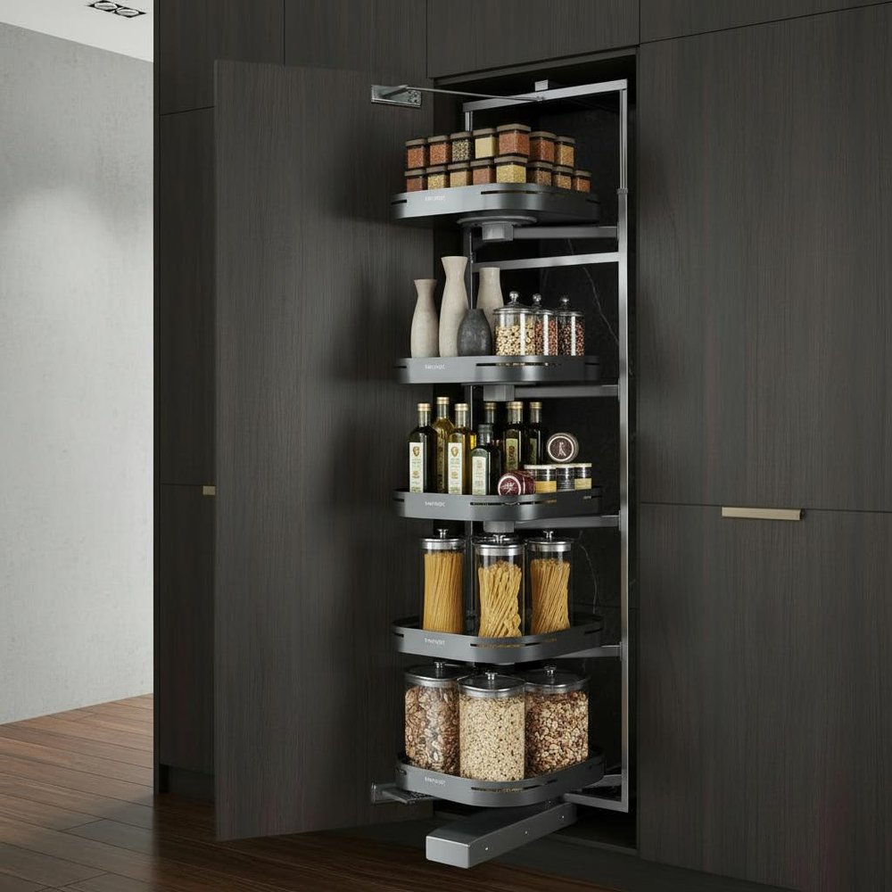 78" Silver Stainless Steel Kitchen Cabinet Insert  Warm Home View