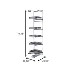 78" Silver Stainless Steel Kitchen Cabinet Insert  Warm Home View