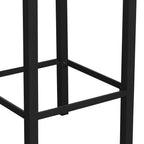 Five Piece Light Brown and Black Square Solid Wood Dining Set with Four Chairs  Warm Home View