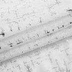 72" White And Silver Abstract Shower Curtain  Warm Home View