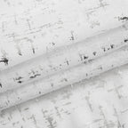 72" White And Silver Abstract Shower Curtain  Warm Home View
