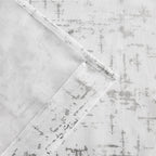 72" White And Silver Abstract Shower Curtain  Warm Home View