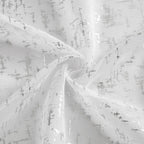 72" White And Silver Abstract Shower Curtain  Warm Home View