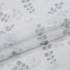 72" White And Silver Floral Shower Curtain  Warm Home View