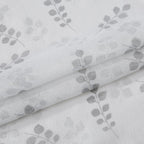 72" White And Silver Floral Shower Curtain  Warm Home View