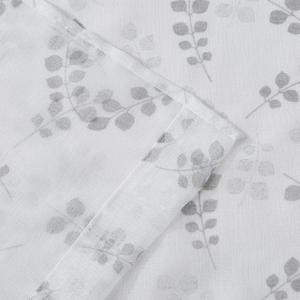 72" White And Silver Floral Shower Curtain  Warm Home View