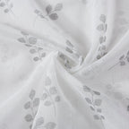 72" White And Silver Floral Shower Curtain  Warm Home View