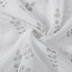 72" White And Silver Floral Shower Curtain  Warm Home View