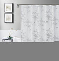 72" White And Gray Floral Shower Curtain  Warm Home View