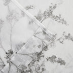 72" White And Gray Floral Shower Curtain  Warm Home View