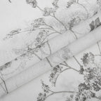 72" White And Gray Floral Shower Curtain  Warm Home View