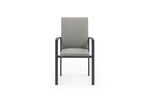 Set of Four Light Gray Aluminum Outdoor Arm Chairs  Warm Home View