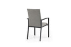 Set of Four Light Gray Aluminum Outdoor Arm Chairs  Warm Home View