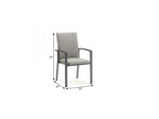 Set of Four Light Gray Aluminum Outdoor Arm Chairs  Warm Home View