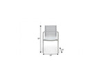Set of Four Light Gray Steel Sling Outdoor Arm Chairs  Warm Home View