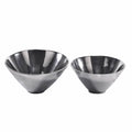 Set of Two Silver Aluminum Round Centerpiece Bowls  Warm Home View