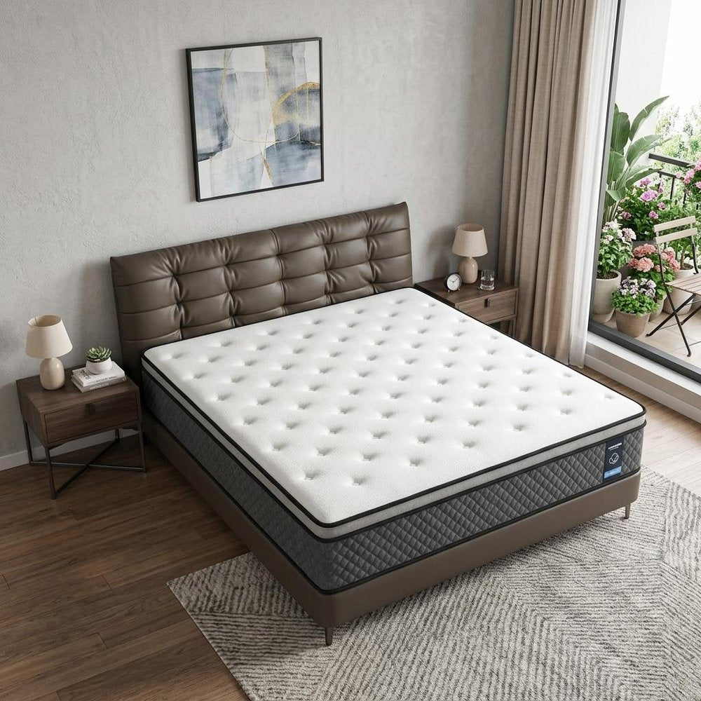 12" King Foam Medium Hybrid Mattress  Warm Home View