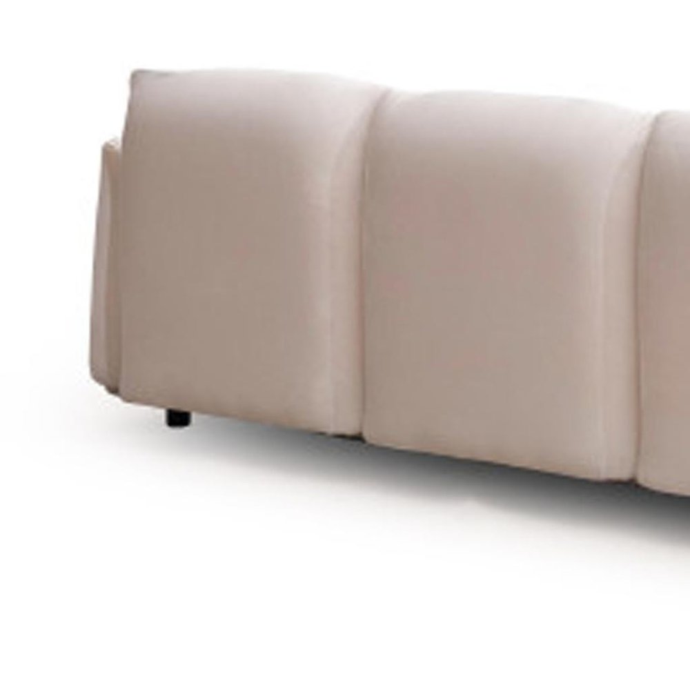 98" White Velvet Sofa  Warm Home View