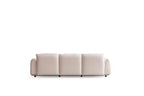 98" White Velvet Sofa  Warm Home View