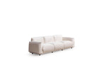 98" White Velvet Sofa  Warm Home View