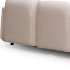 98" White Velvet Sofa  Warm Home View