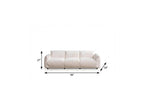 98" White Velvet Sofa  Warm Home View