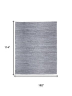 9' X 13' Gray And Ivory Handmade Indoor Outdoor Area Rug  Warm Home View